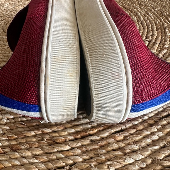 Rothy's Slip On Red Garnet Retired Sneaker 8.5 fall classic slip on casual - Picture 6 of 9
